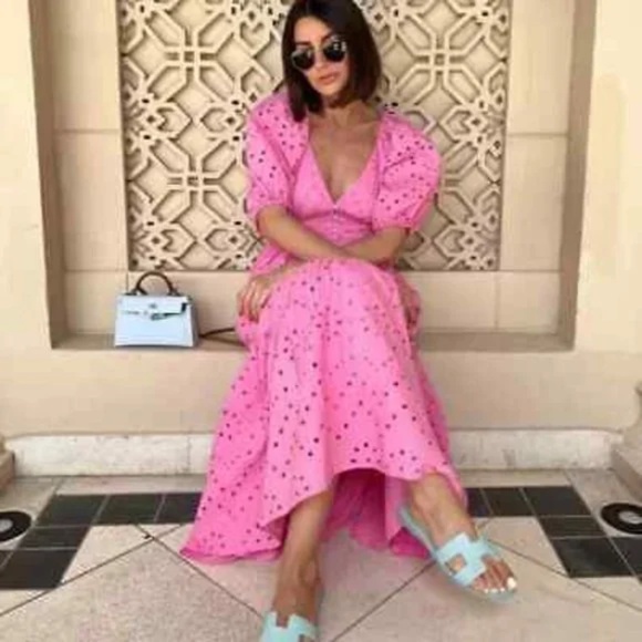 NWT Zara dress with cutwork embroidery XS - Picture 14 of 16